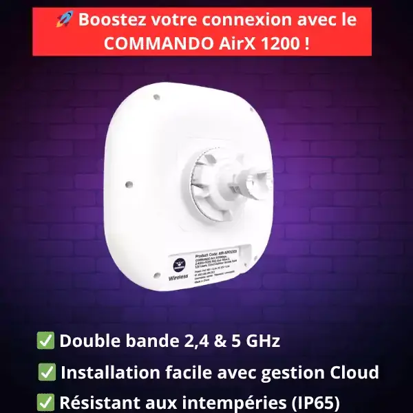 Point d'acces COMMANDO AirX 1200 Mbit/s, 2,4 GHz + 5 GHz – Image 2