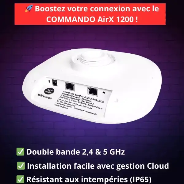 Point d'acces COMMANDO AirX 1200 Mbit/s, 2,4 GHz + 5 GHz – Image 3
