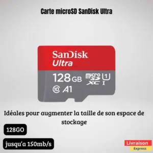 SanDisk 128 Go Ultra microSDXC, Carte micro sd A1