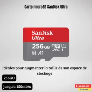 SanDisk 256Go Ultra microSDXC, Carte micro sd A1