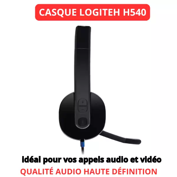 Casque USB Logitech H540 avec micro anti-bruit – Son HD – Image 4