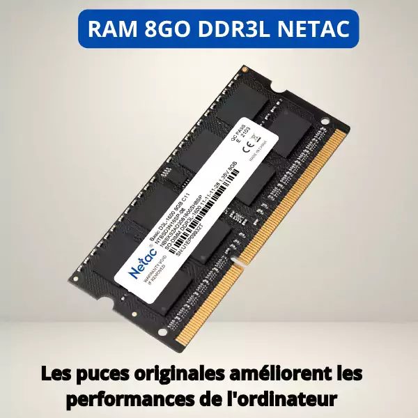 RAM Netac DDR3L SODIMM 8GO