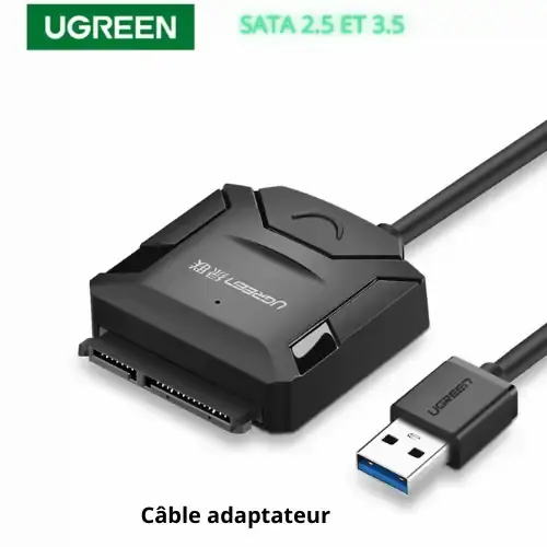 Câble adaptateur UGREEN CR108 SATA vers USB 3.0 – Image 2