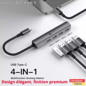 Station d'accueil USB-C 4 en 1