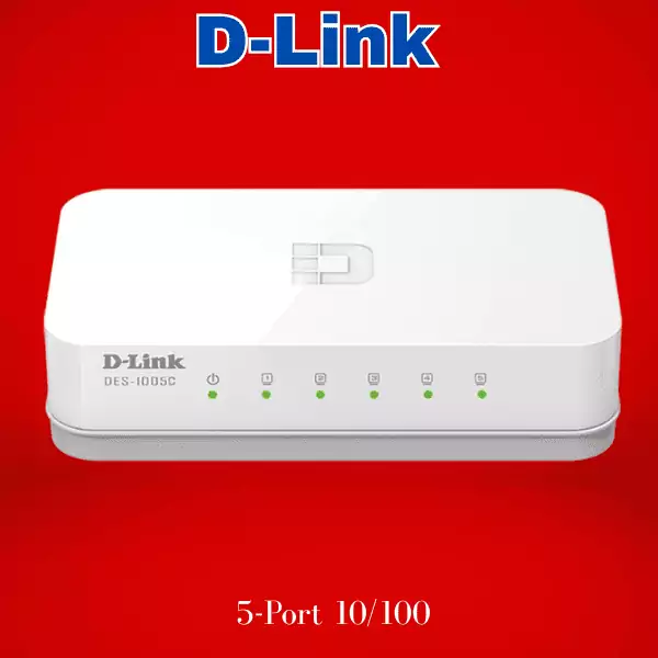 5-Port 10/100 Mbps Unmanaged Desktop Switch DES-1005C – Image 2
