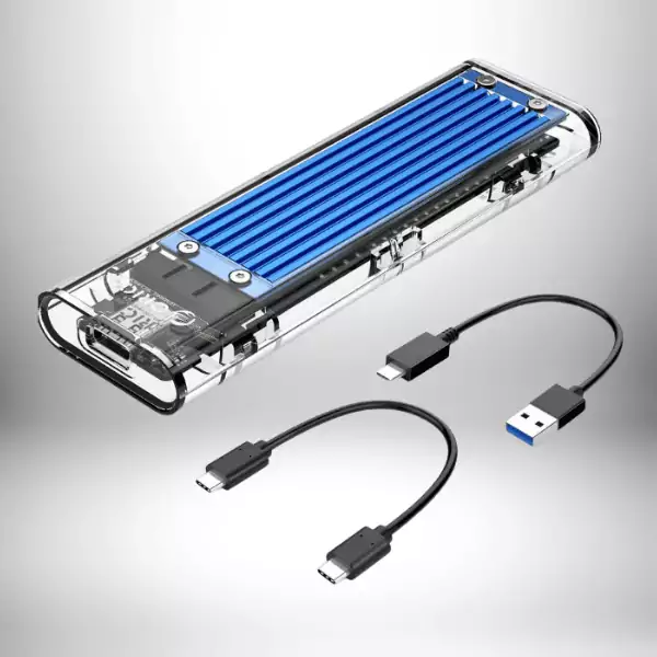 Boîtier SSD M.2 NVMe, ORICO 10Gbps Type-C USB3.1 Gen2 Transparent