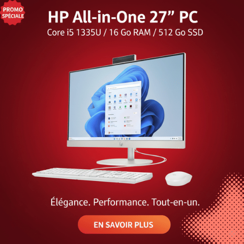 HP All in One 27 CR0008i i5 13e Gen 16Go 512Go SSD 27&Prime; Blanc