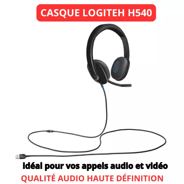 Casque USB Logitech H540 avec micro anti-bruit – Son HD – Image 3