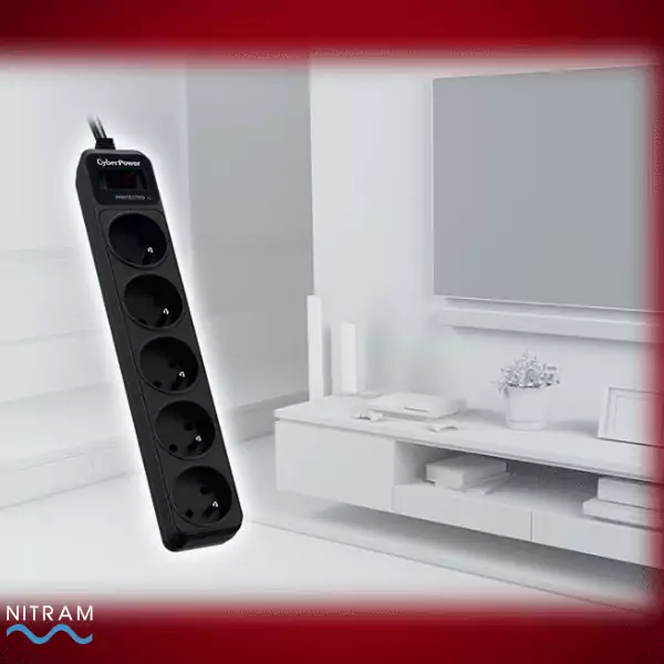 Multiprises NITRAM 5 PRISES 10A/250Vac 350J – Image 2