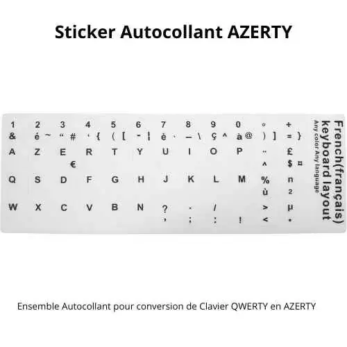 Autocollants sticker De Clavier D&rsquo;ordinateur blanc