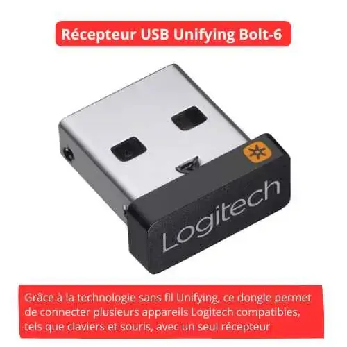Récepteur USB Logitech Unifying 2.4 GHz