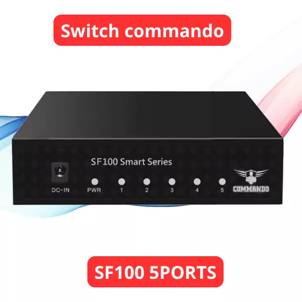 Switch réseau commando, adaptateur SF100-5, 5 ports – Image 2